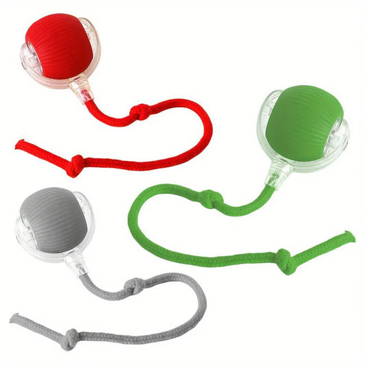 Automatic Cat Ball Toy Electric Rolling Ball with Faux Tail Mouse